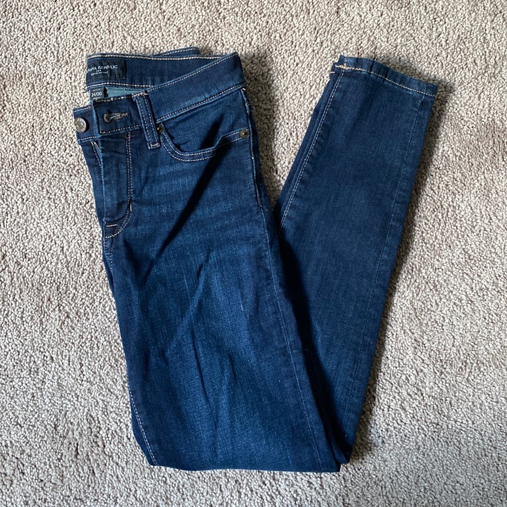 Banana Republic Dark Wash Sculpt Skinny Jeans